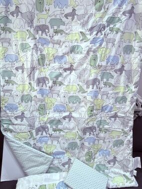 Cozy Animal Print Baby Crib Bedding set  New see details